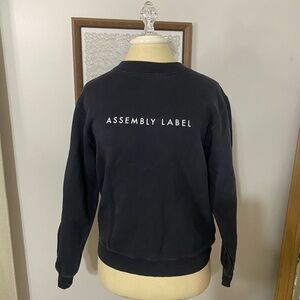 Assembly Label Black Logo Fleece Sweatshirt